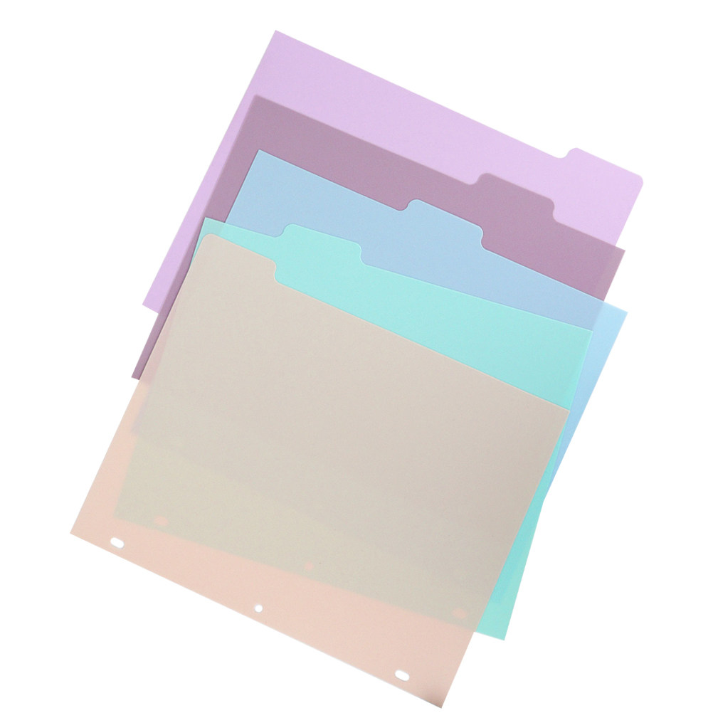 Tab Divider A4 - 1Set A4 Plastic Binder Dividers Frosted