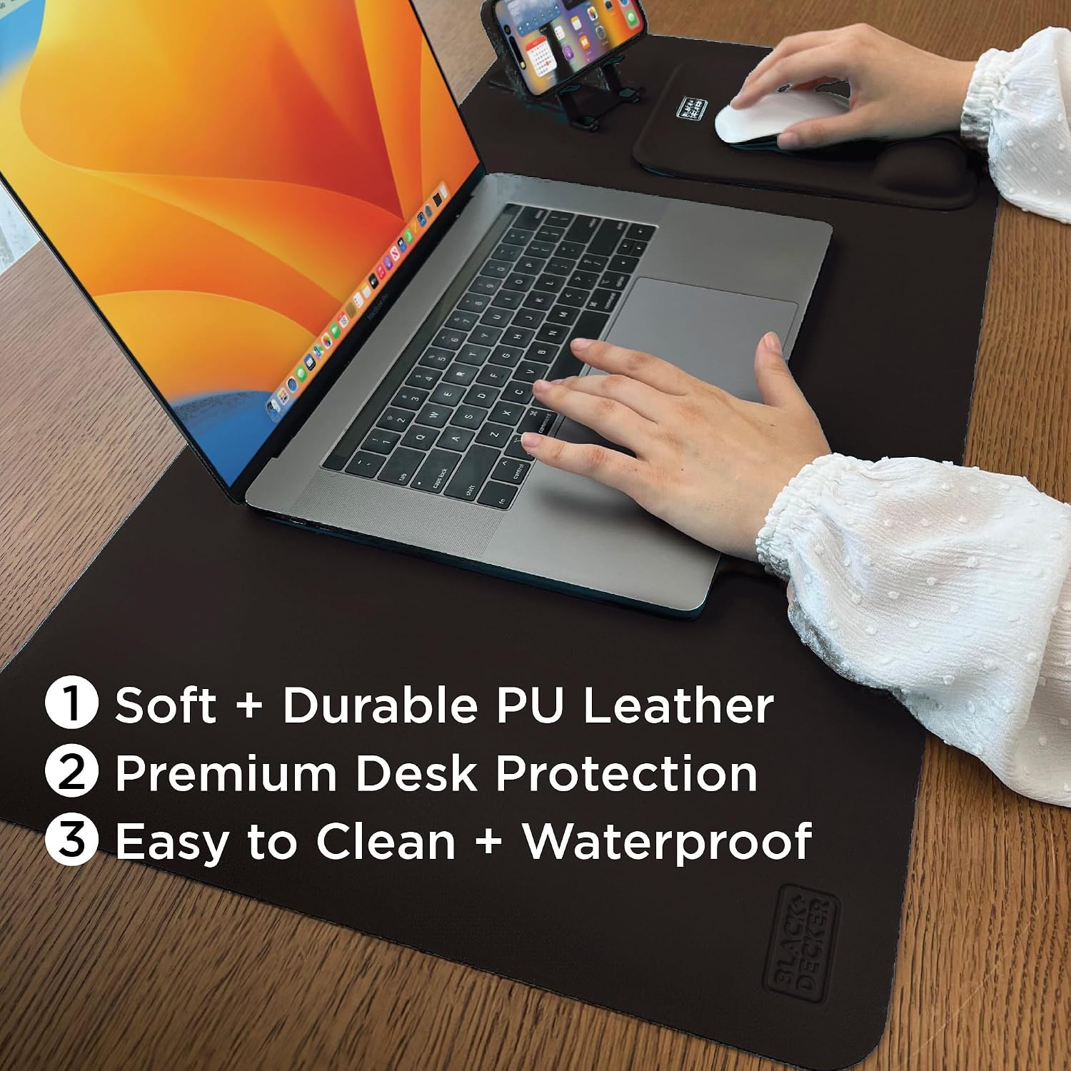 Faux Leather Desk Mat for Keyb - Leather Desk Pad review and price