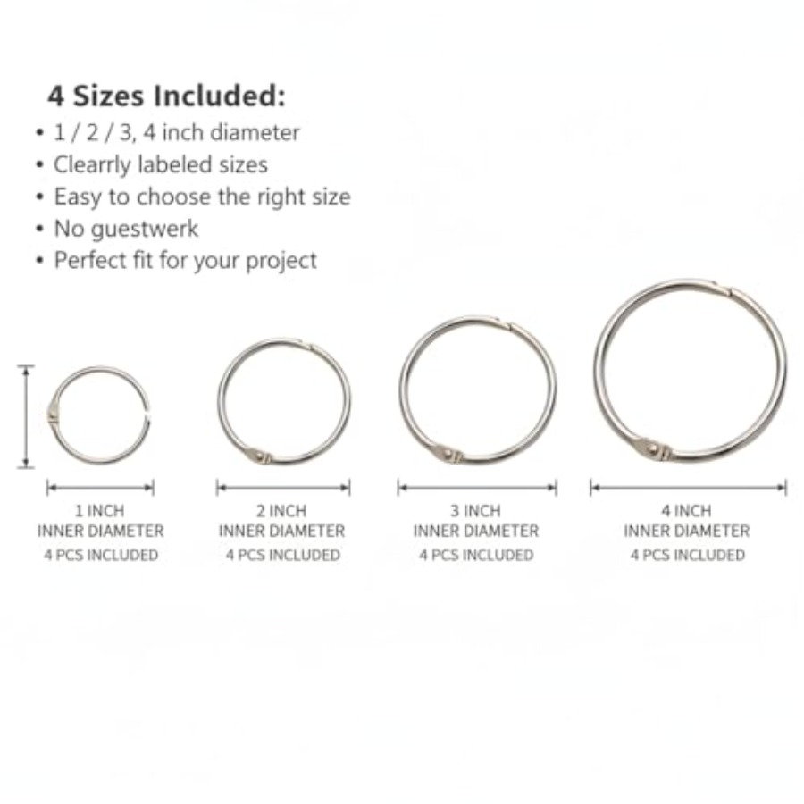 12 Pack Binder Rings, 1 2 3 4  - Card Index Box review and price