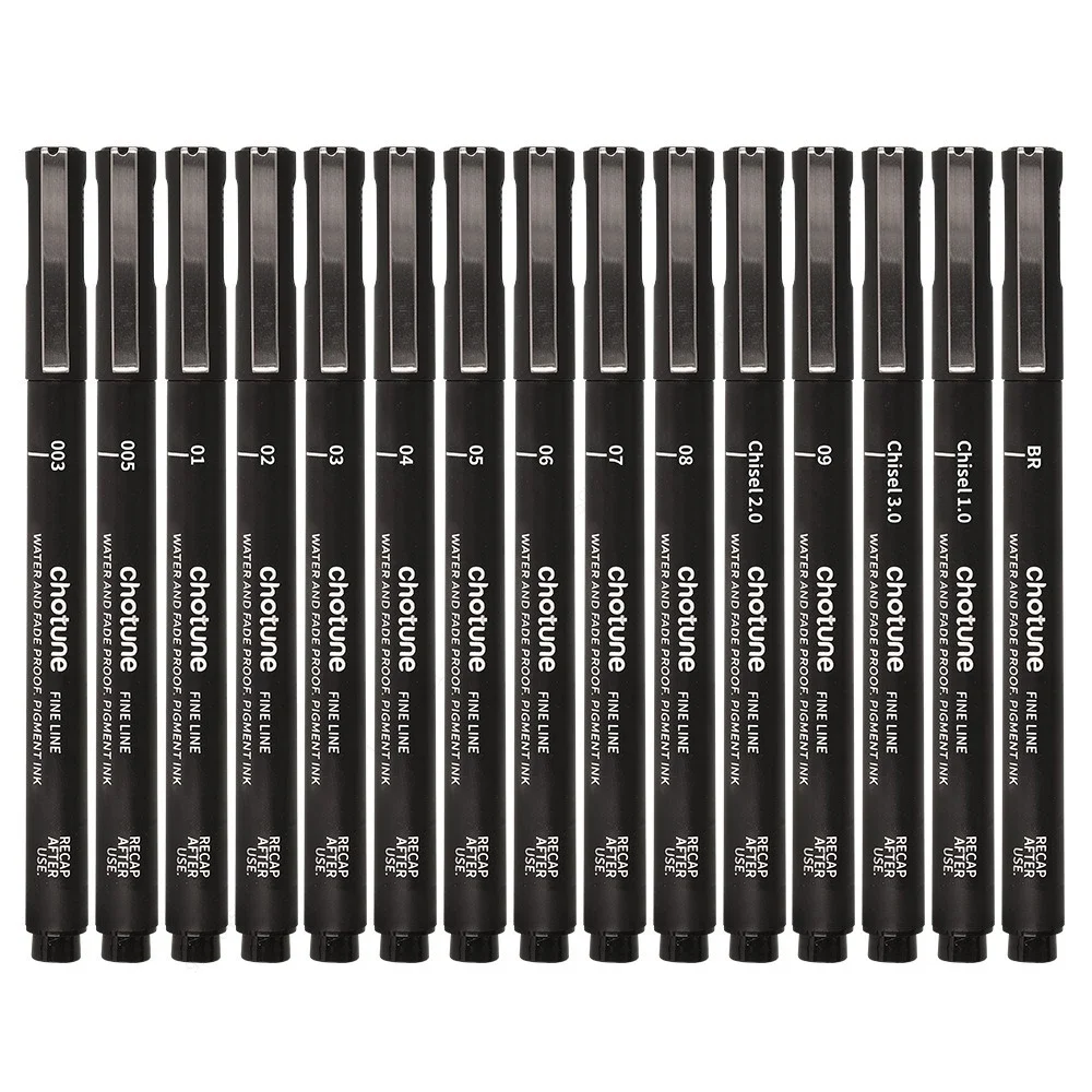 Black Micro Pens,15 Sizes,Wate - Archive Box Set review and price
