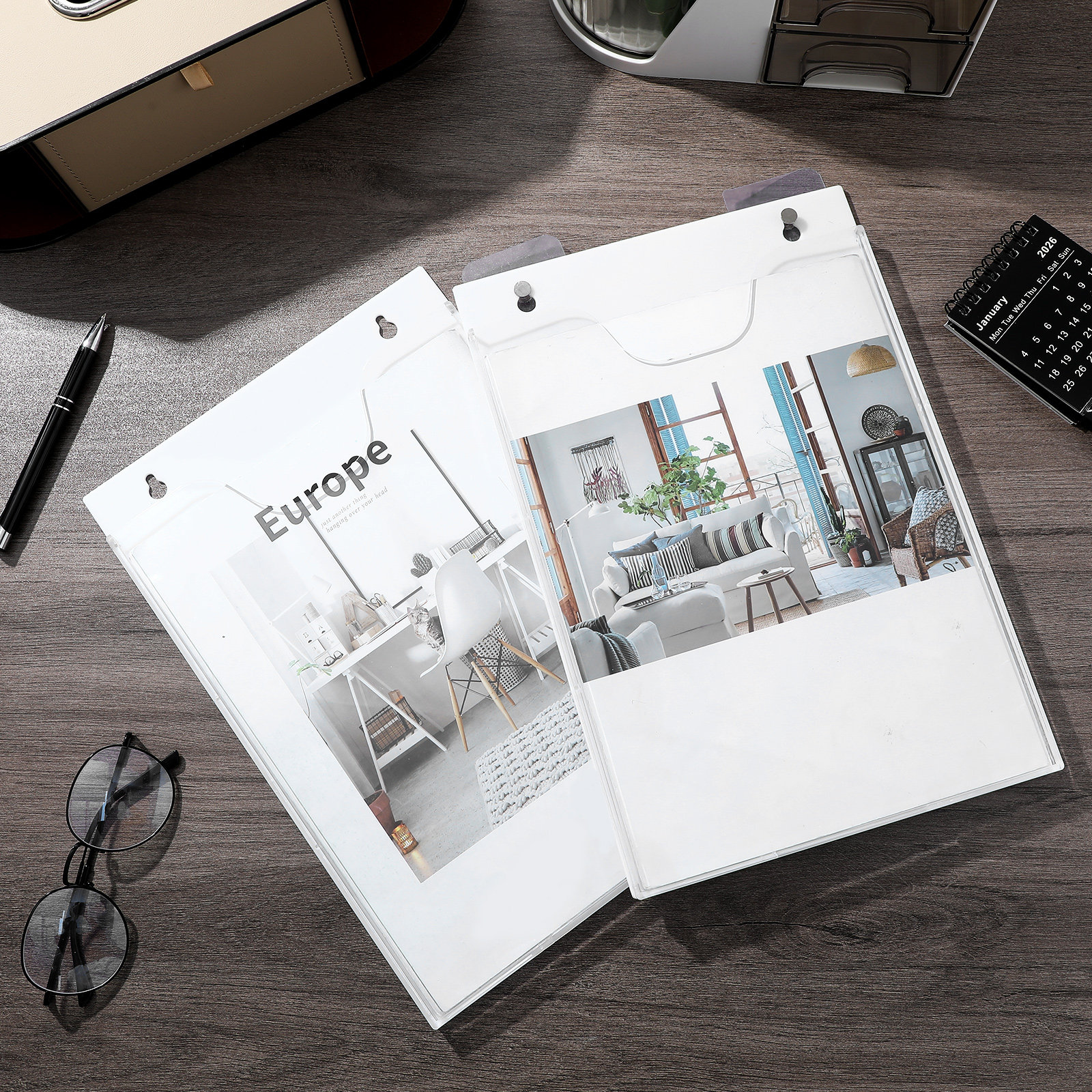 2Pcs Clear Acrylic Wall Docume - Magazine Holder Rack review and price
