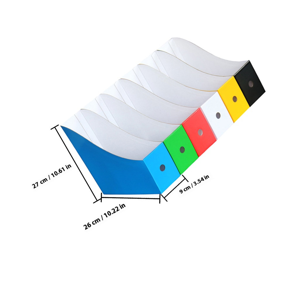 6Pcs Colorful Document Box Bin - Magazine Holder Rack review and price