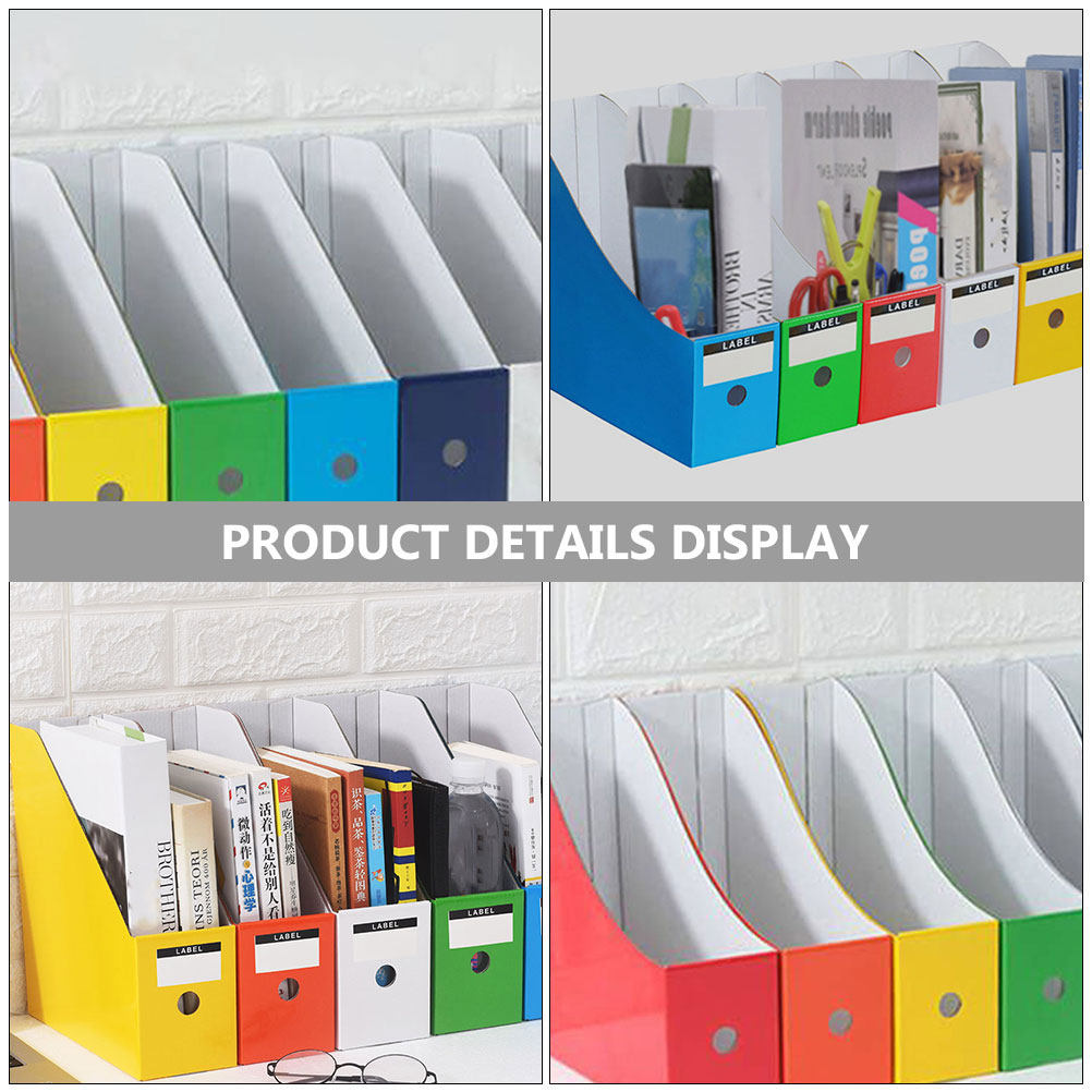 6Pcs Colorful Document Box Bin - Magazine Holder Rack review and price