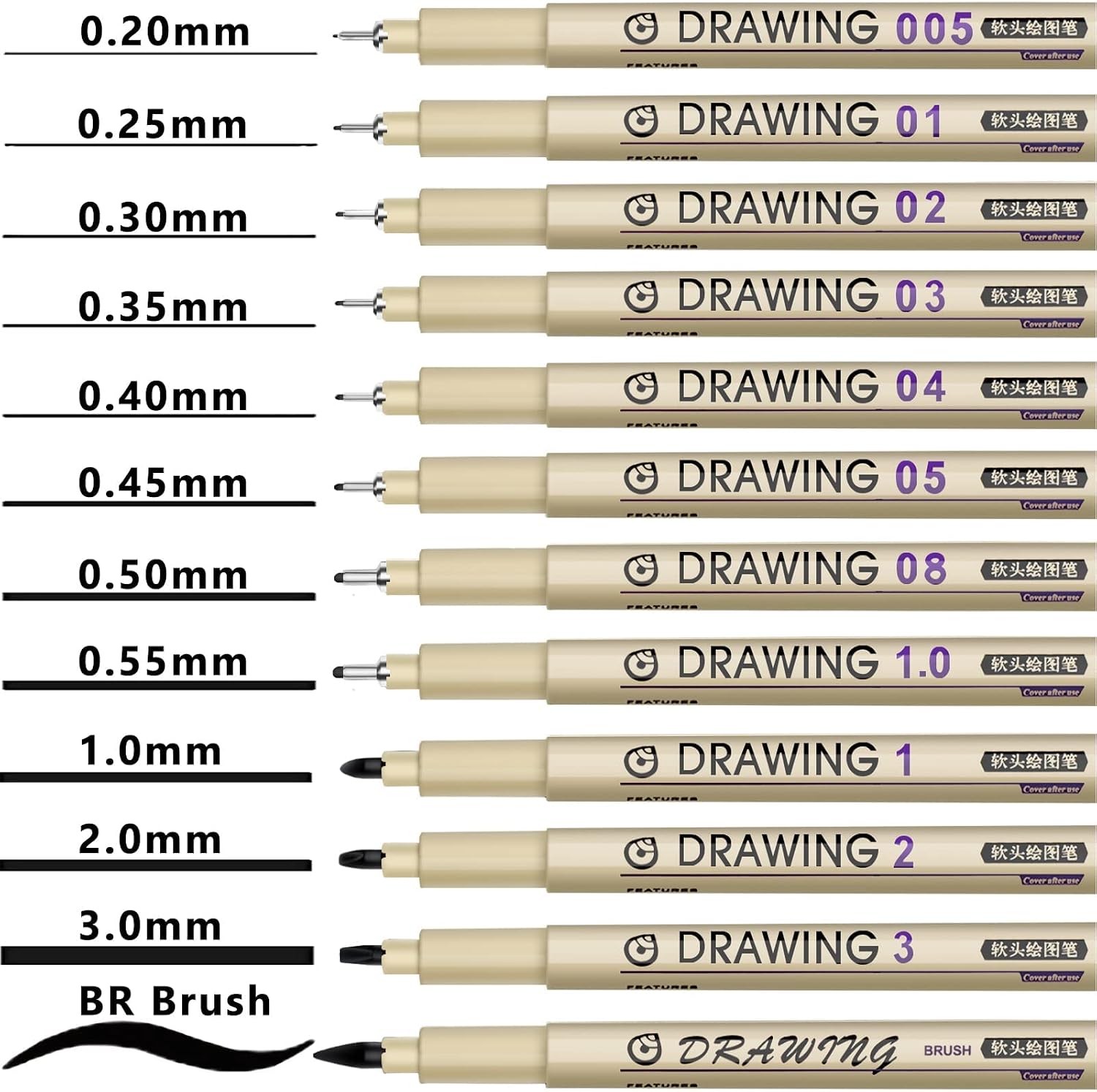 12 Black Fine Liner Drawing Pe - Archive Box Set review and price
