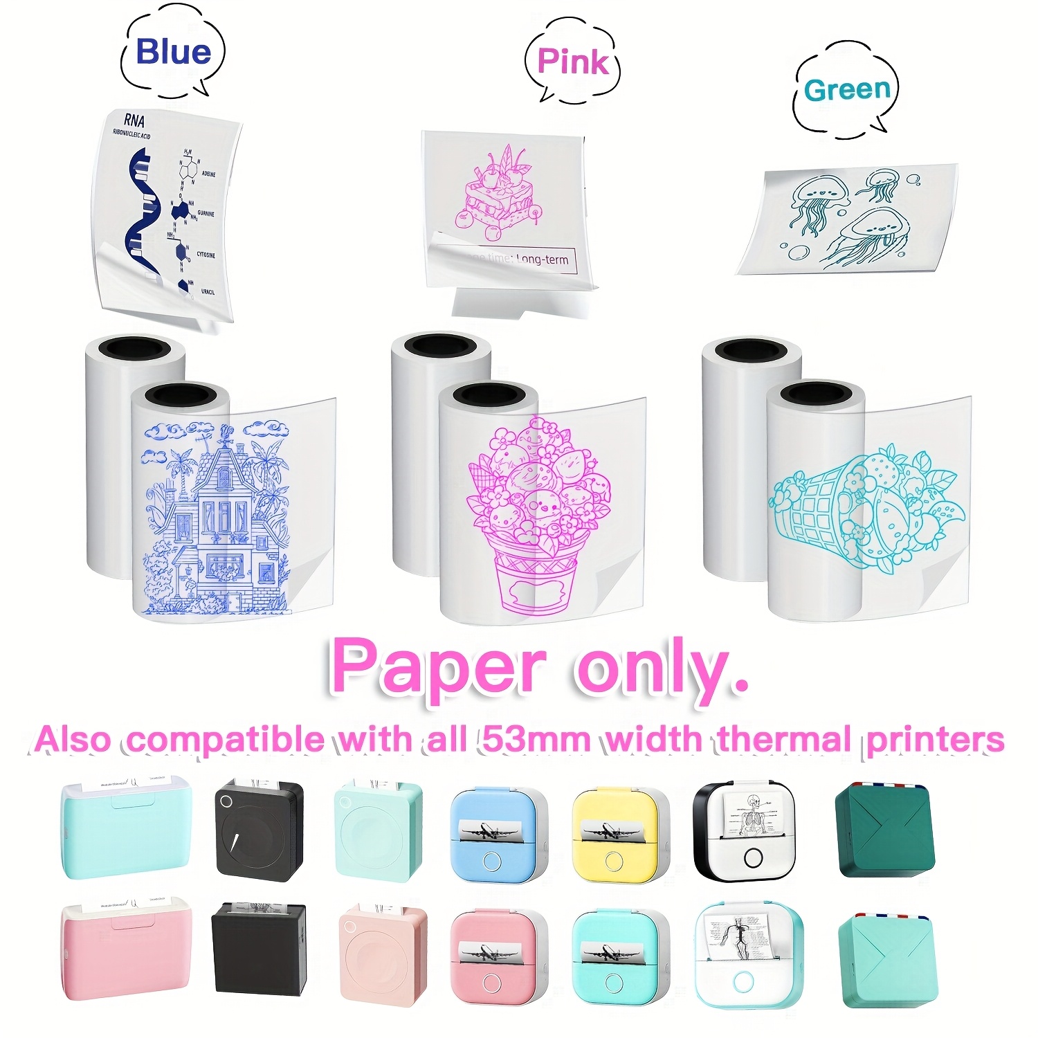 M02 Transparent Colorful Therm - Ink Blotter Paper review and price