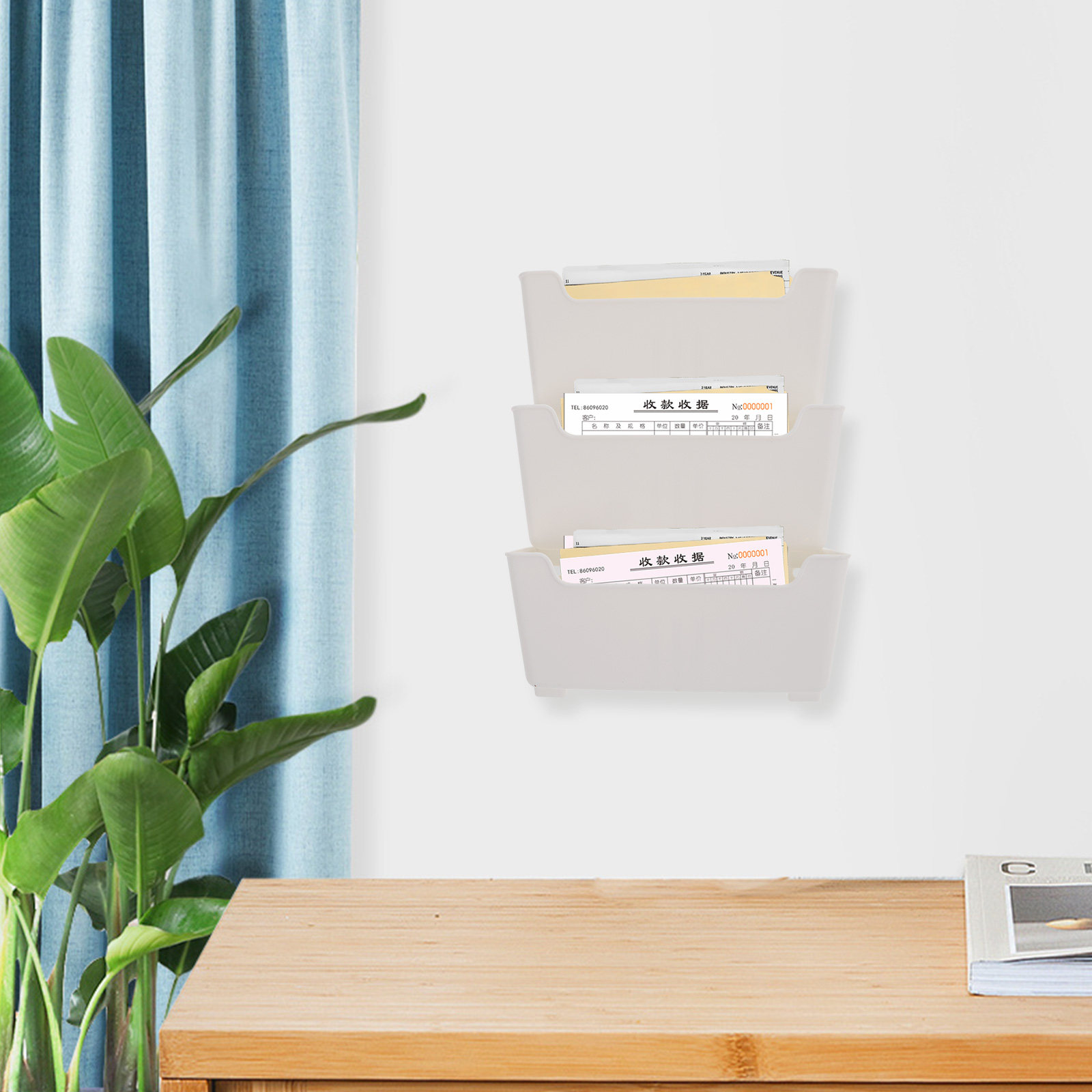 1Set Wall File Organizer Plast - Magazine Holder Rack review and price