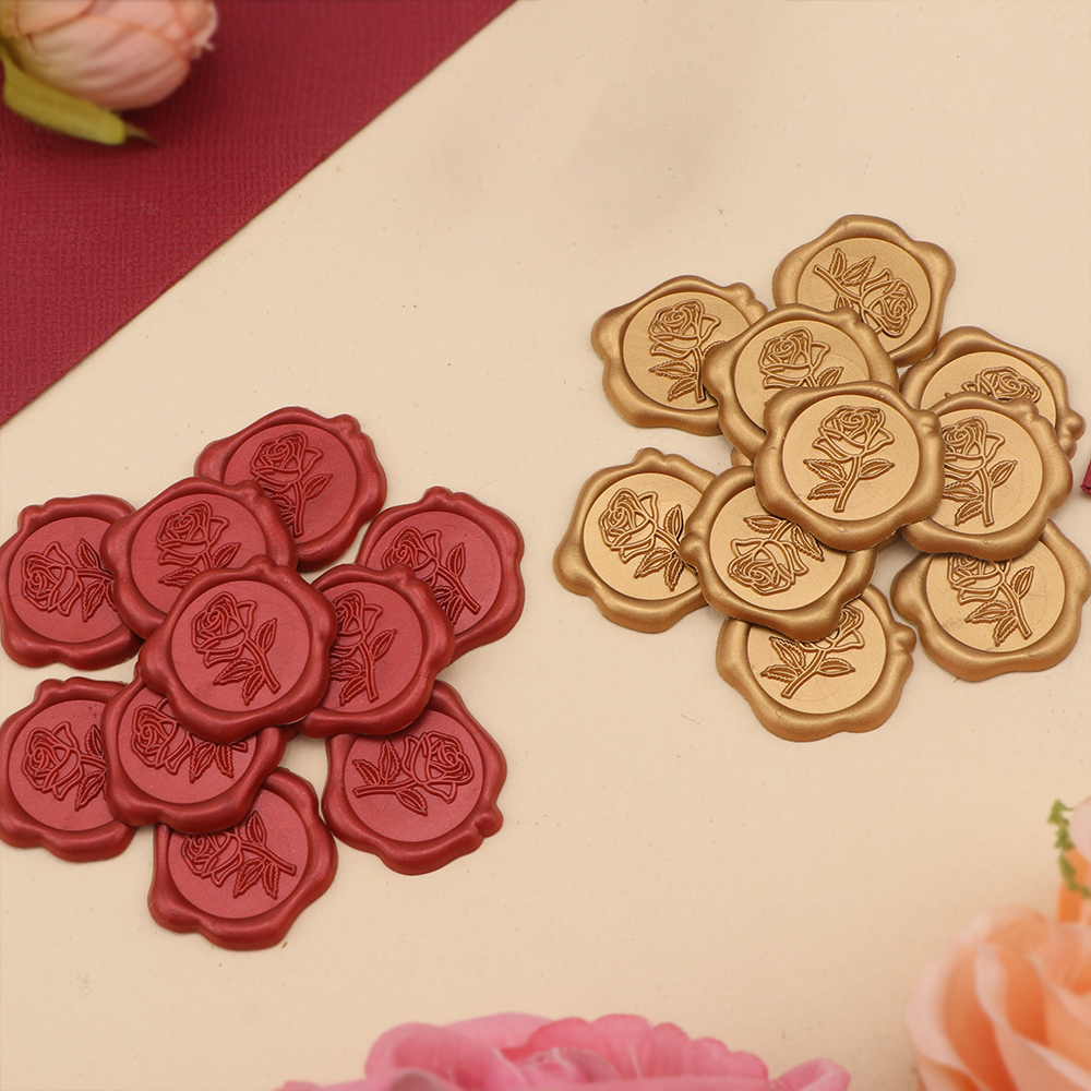 25pcs/set 3D Rose Flower Shape - Wax Seal Stamp Set review and price
