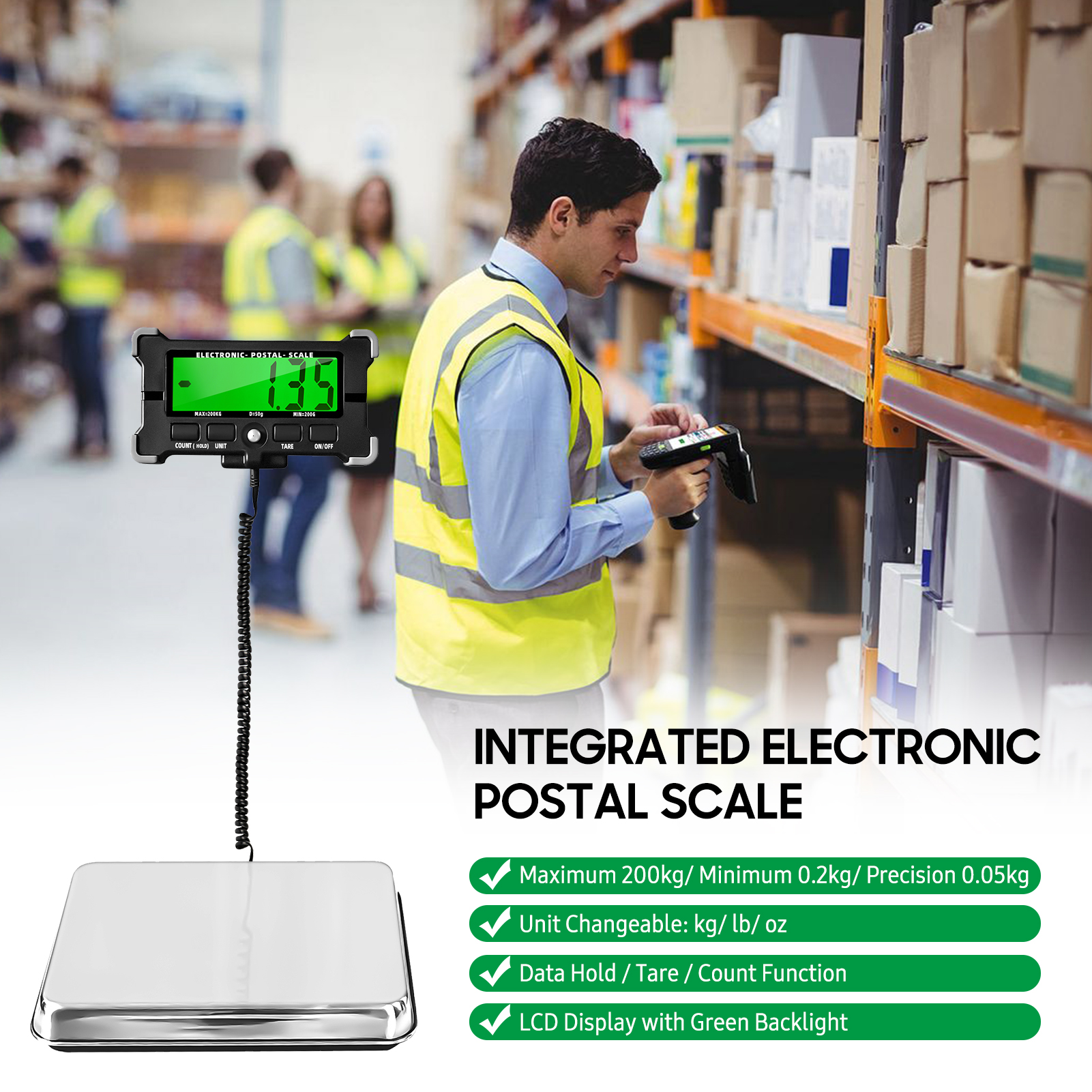 PS21 Digital Scale 200KG 120KG - Tape Dispenser Weighted review and price