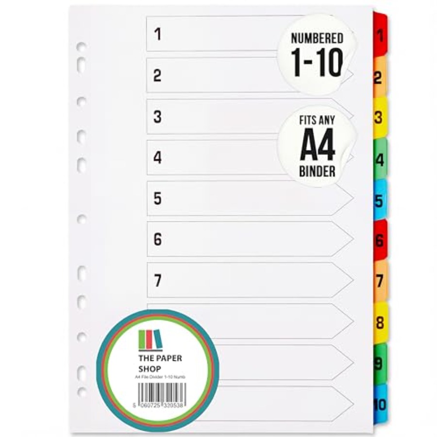 Binder Dividers with Tabs A4 1 - Tab Divider A4 review and price