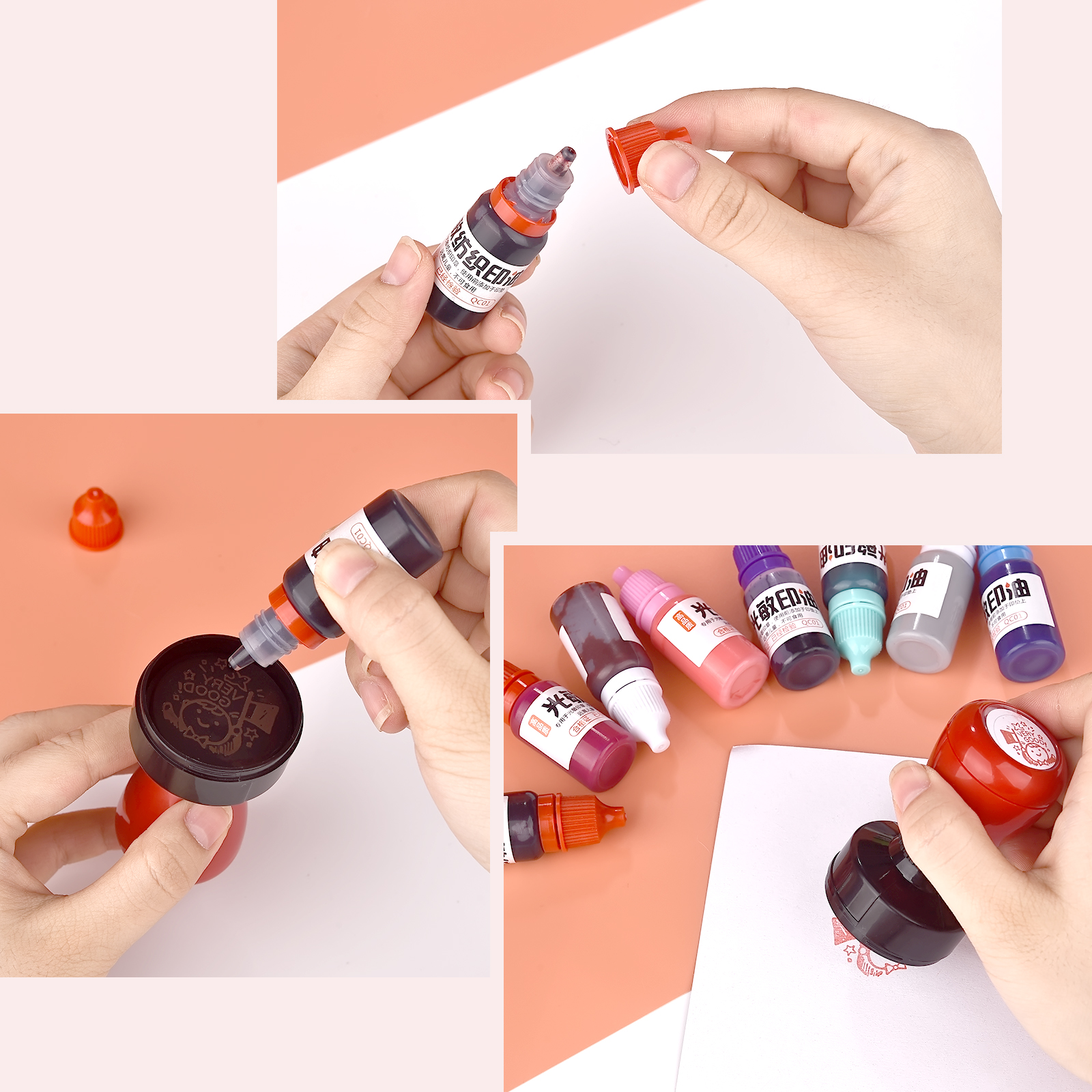 10ml Refill Ink 13 Color Rubbe - Rubber Date Stamp review and price