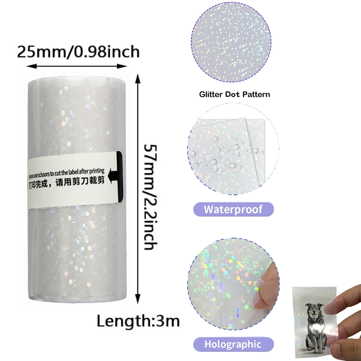 Clear Holographic Dot,Transpar - Ink Blotter Paper review and price