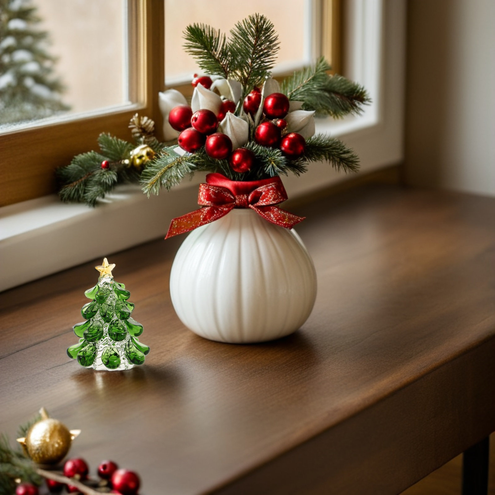 Mini Green Crystal Christmas T - Paper Weight Crystal review and price